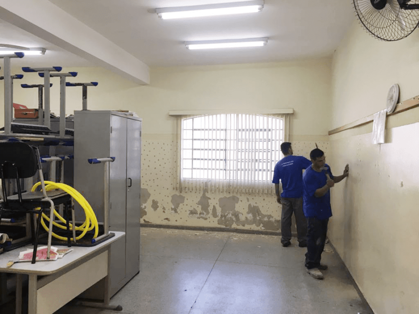 Reforma na EMEF Mario Bianchi é iniciada