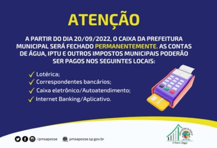 Comunicado Importante: Fechamento do Caixa