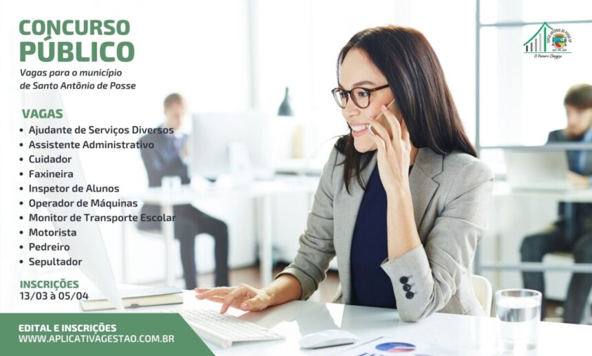 Prefeitura de Santo Antônio de Posse lança Concurso Público com 25 vagas