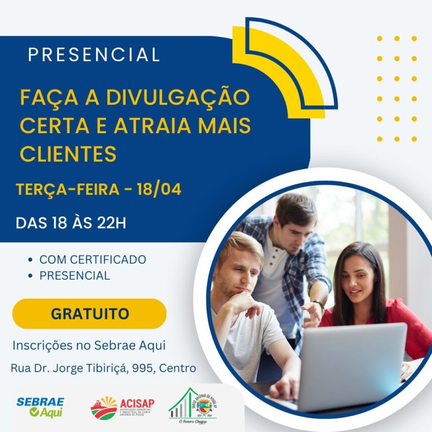 Curso: Faça a divulgação certa e atraia mais clientes
