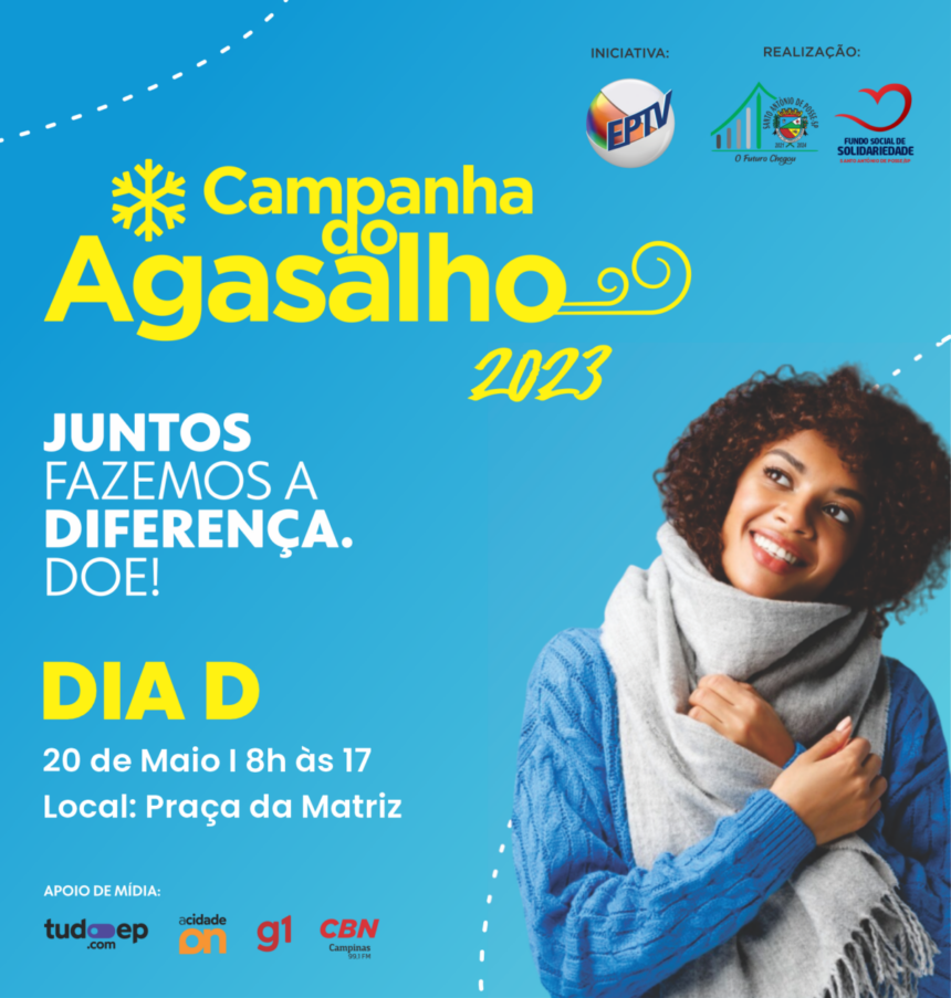 Dia D da Campanha do Agasalho acontece neste sábado, 20 de maio