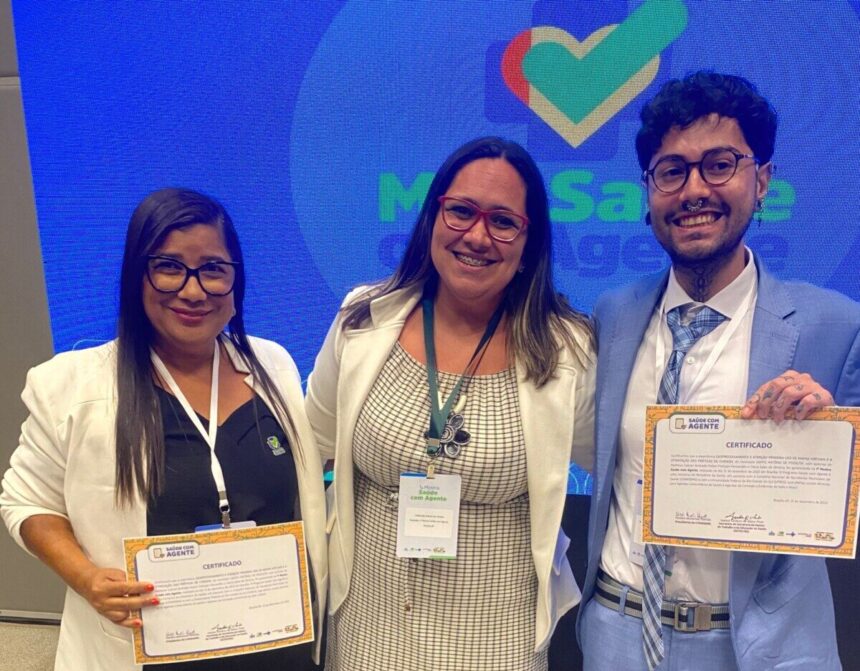 Servidores da rede municipal de saúde apresentam projeto na 1ª Mostra Saúde com Agente, em Brasília