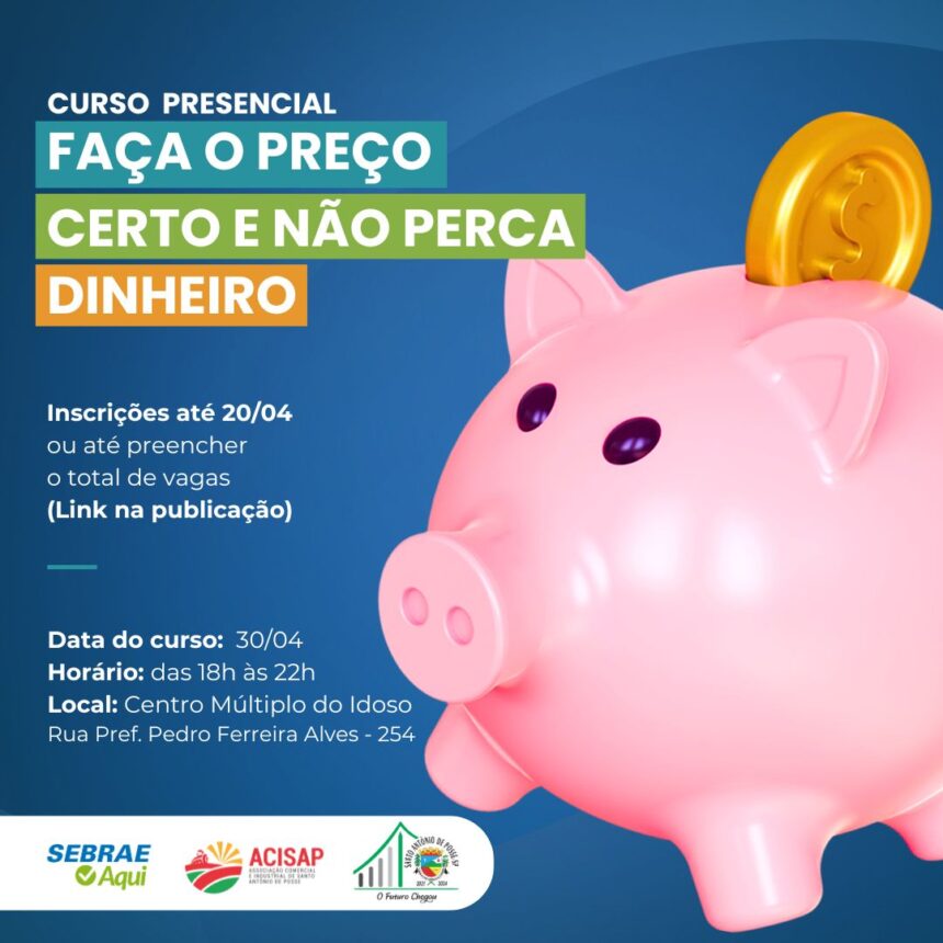 Curso: Faça o preço certo e não perca dinheiro
